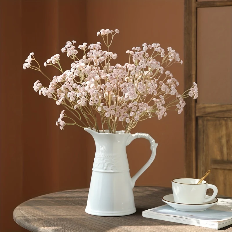 5pcs Real Touch Artificial Gypsophila Flowers - Perfect for Weddings, DIY Floral Arrangements, Home Decor and More!