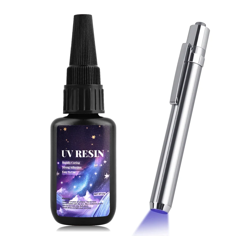 25g UV Resin Glue Bonding & Welding UV Glue With Light Quick-Drying Resin Glue For Bonding Glass Metal Wood DIY Crafts Decor