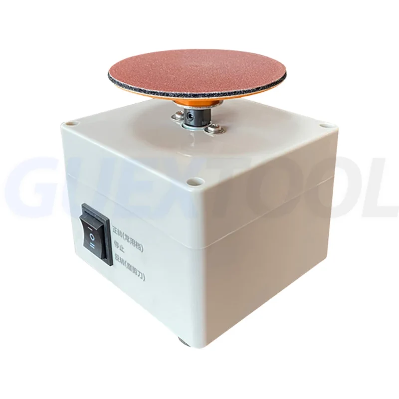 Small Electric Knife Sharpener Scissors Grinder Carving Knife Grinder 4-inch Disc Sandpaper Table Grinder Polishing Machine ABS