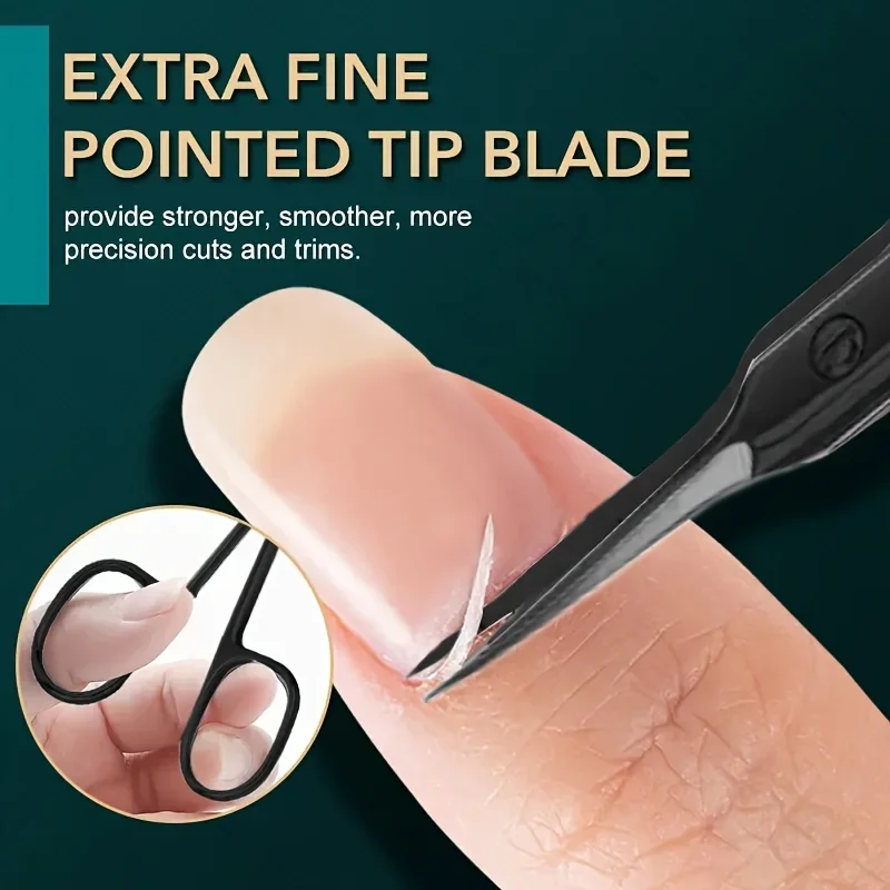 Curved Scissors Multi-Purpose Stainless Steel Non-Slip Grip Scent-Free Shar Beauty Tool for Eyebrows Nails and Makeup Care