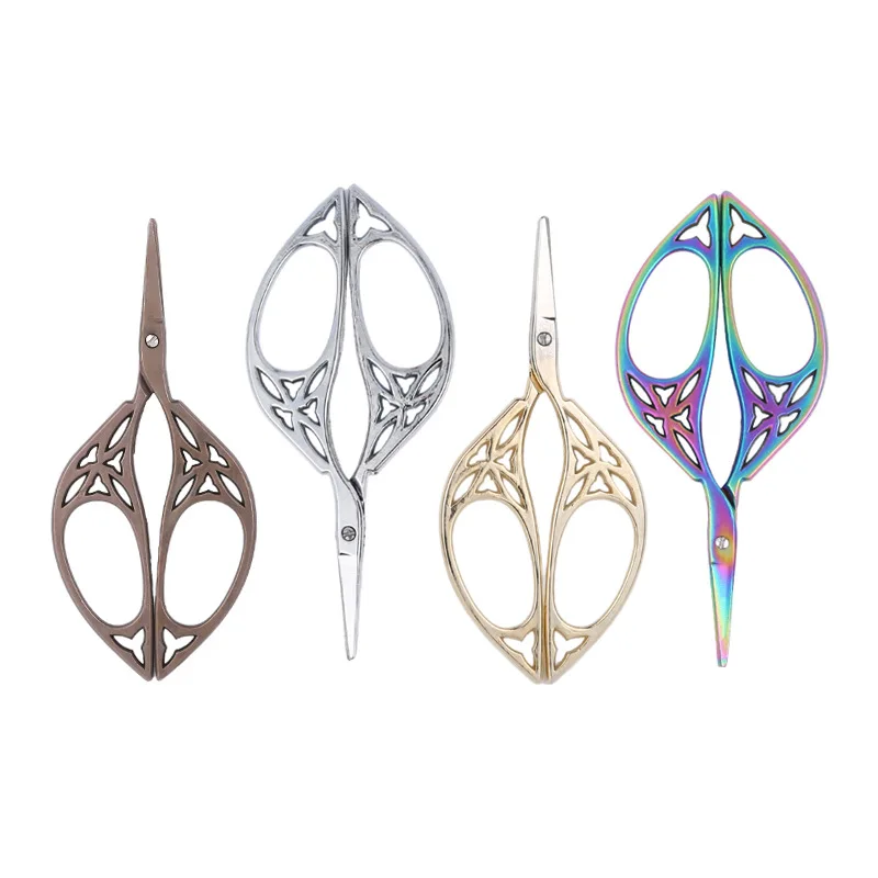 Fast Shipping High Quality Embroidery Scissors Openwork Pattern Vintage Scissors for Needlework Sewing