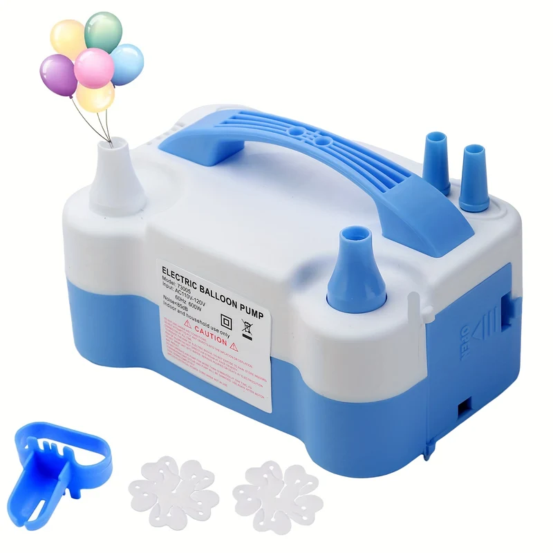4pcs/set Electric Balloon Pump Kit - Party Decoration Balloon Inflator and Air Blower for Arch and Garland - Easy-to-Use, Fast Inflation, and Reusable Kit with Tape Strip for DIY Decorations