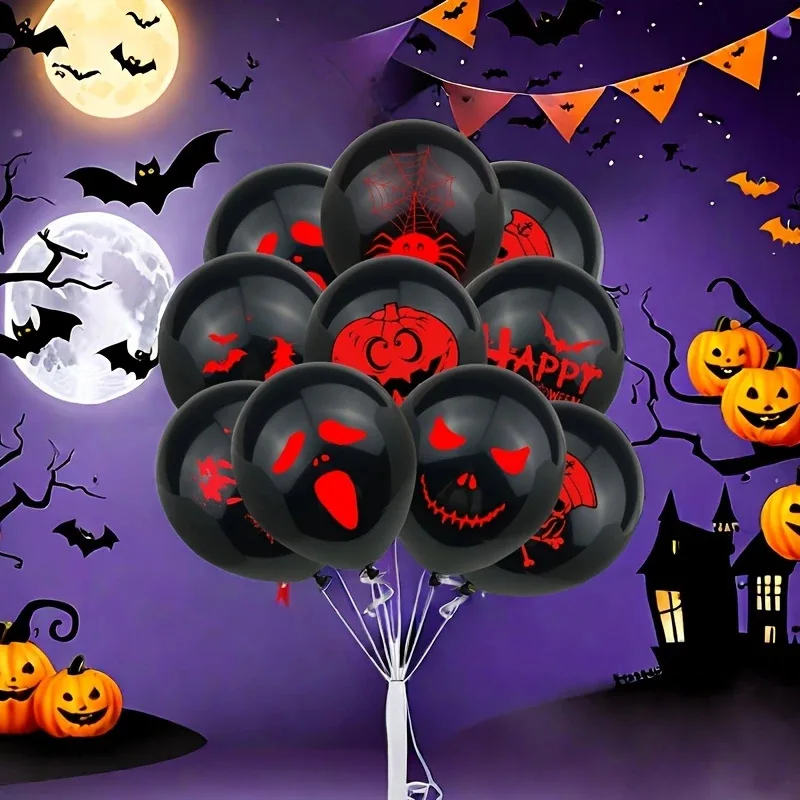 Halloween Latex Balloons Scary Ghost Pumpkin Horror Party Decorations for Halloween Party Supplies, Bar, Festival, Birthday