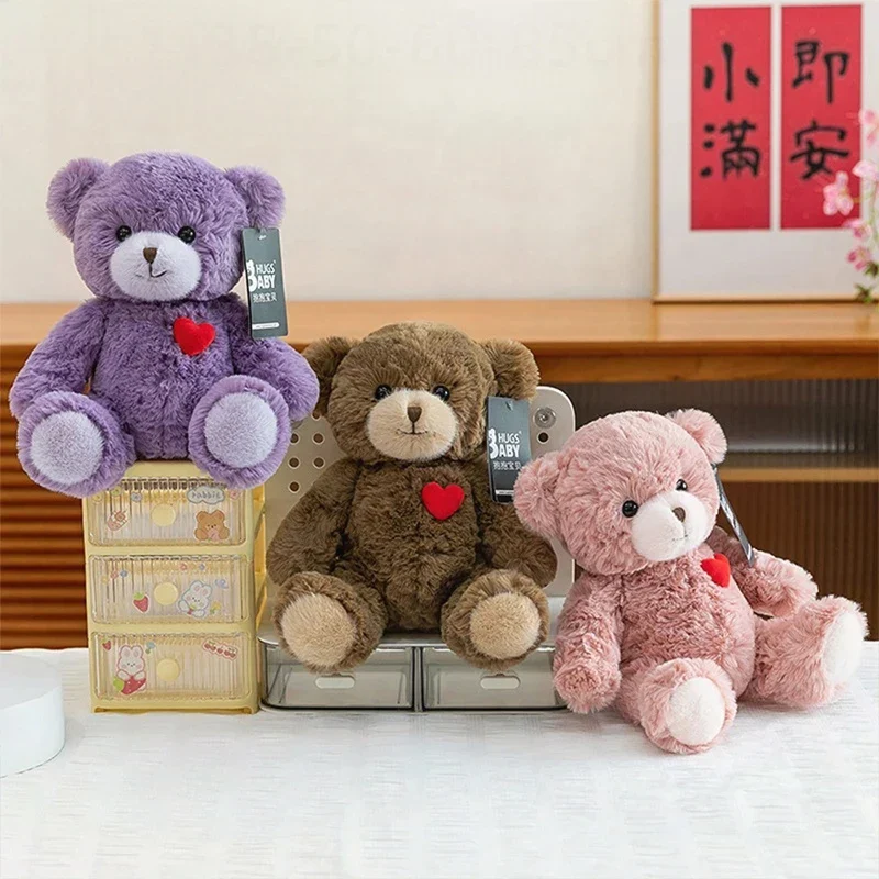 23cm Hot Cute Teddy Bear Plush Toy Bear Stuffed Doll for Kids Birthday Xmas Gift Soft Sleeping Pillow for Girls Festival Present