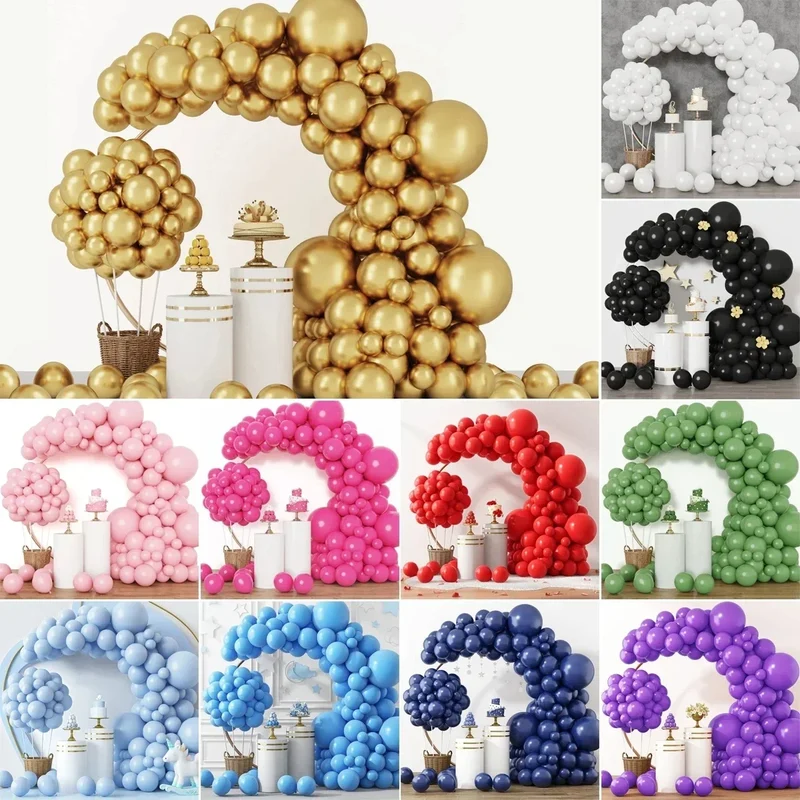 87Pcs Black Pink Latex Balloon Set Suitable for Birthday Parties, Weddings, Valentine's Day Party Decoration Supplies