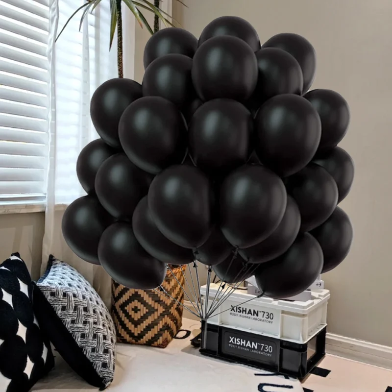 10/20pcs Yellow Purple Black White Grey Latex Balloon Birthday Party Decoration Baby Bath Wedding Anniversary Balloon Decoration