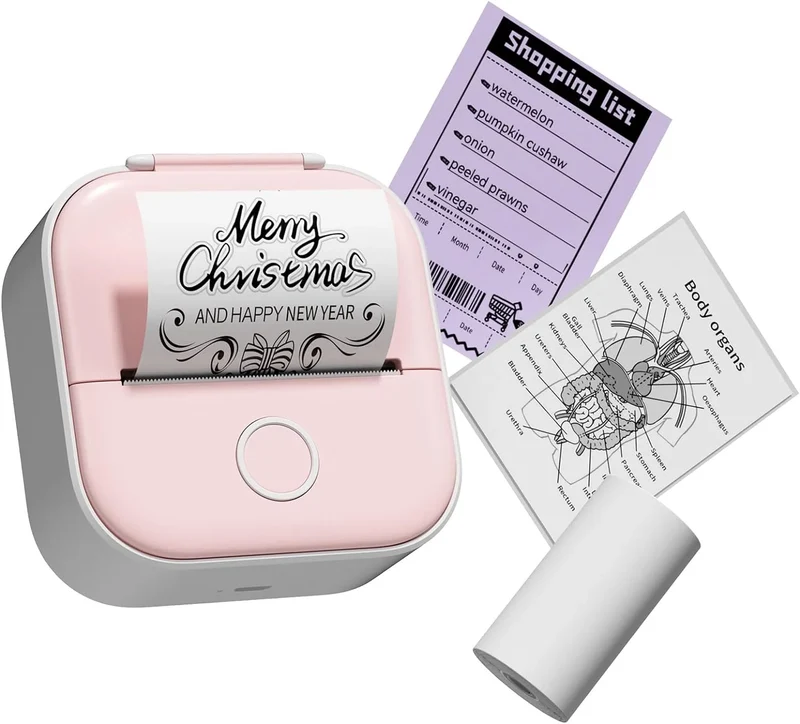 Phomemo T02 Sticker Printer Thermal Sticker Maker Sticky Note Receipt Printer for DIY, Scrapbook, Journal, Notes
