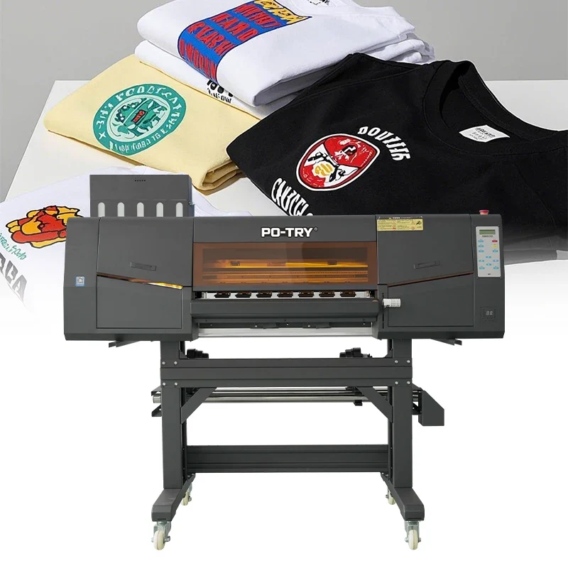 PO-TRY 60 cm Large Format DTF Printer Inkjet Heat Press Vinyl Paper PET Film DTF T Shirt Transfer T-shirts Printing Machine