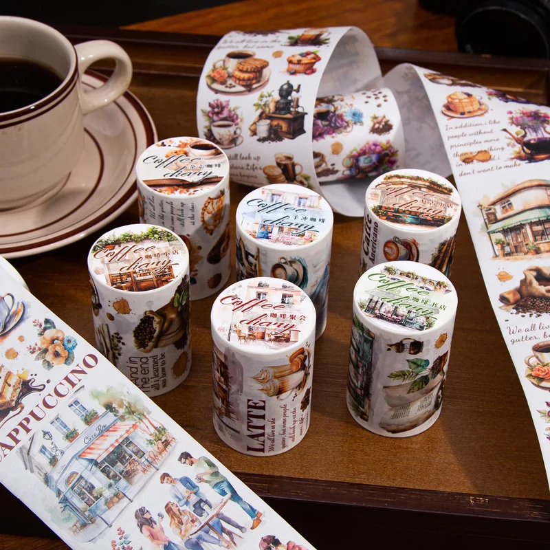 Mr.paper 6 Style 200CM/roll Washi Tape - Perfect for DIY Scrapbooking and Journals Decorative and Excellent Quality