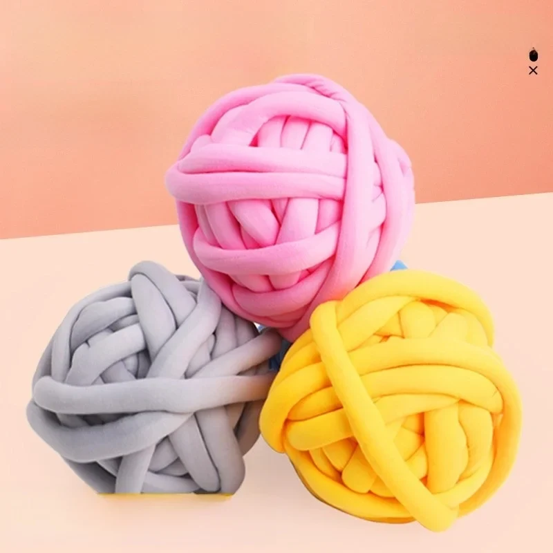 Extra Thick Yarn Fabric Strip Thread Iceland Wool Blanket Pillow Bag Material Kit Handmade Polyester Core Yarn Weaving
