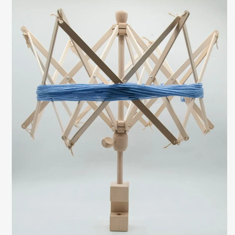Umbrella Shape Wooden Swift Yarn Thread Fiber String Wool Winder Holder Hand Knitting Craft Tools For Patchwork DIY Accessories