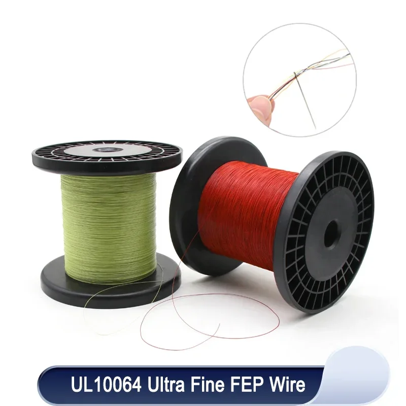 10~100m Ultra Fine UL10064 FEP Wire (No scroll) Fine 40/36/34/32/30/28/26 AWG PTFE Plastic High Conductivity Solder Copper Line