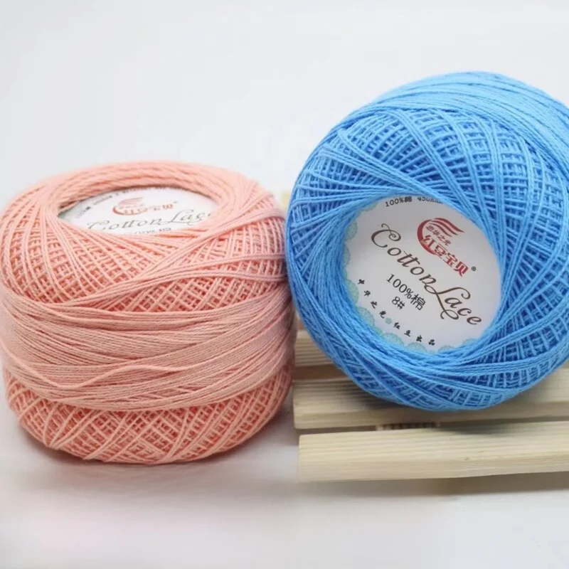 Pure Cotton Lace Thread Shiny Lin Yarn Handmade DIY Crochet Thread Combed Spun Yarn Knitting Crochet Handweaving Yarn