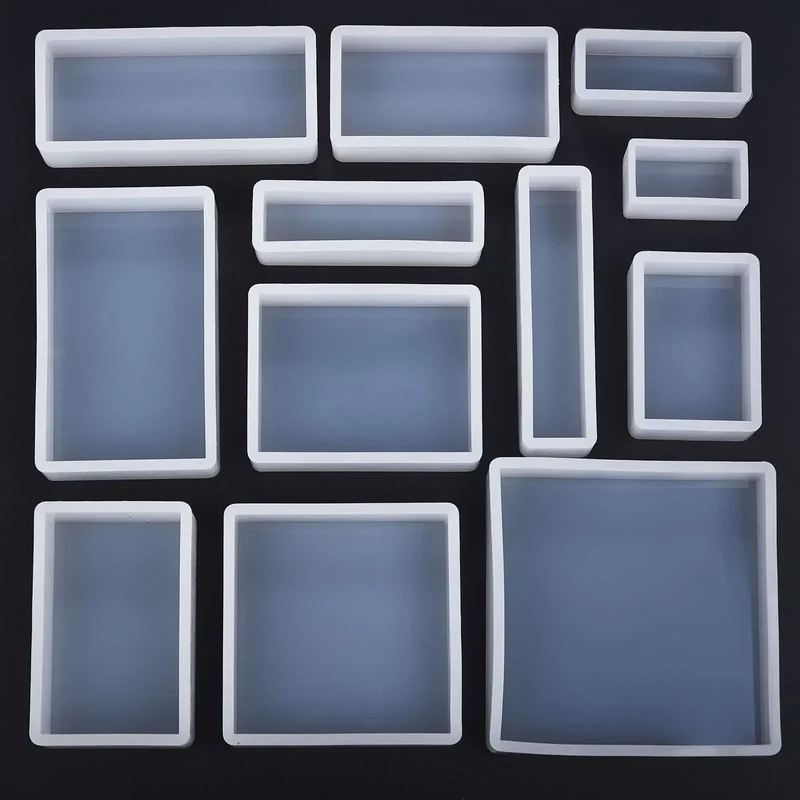 Cuboid Cube Resin Mold Crystal Epoxy Resin Silicone Mold DIY Jewelry Pendant Candle Mold Square Rectangular Sphere Casting Craft