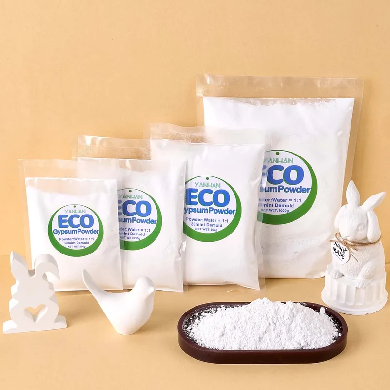 1Kg High Density Gypsum Powder Plaster Casting Production Supplies DIY Cement Clay Crafts Handmade Gypsum Form Making Material