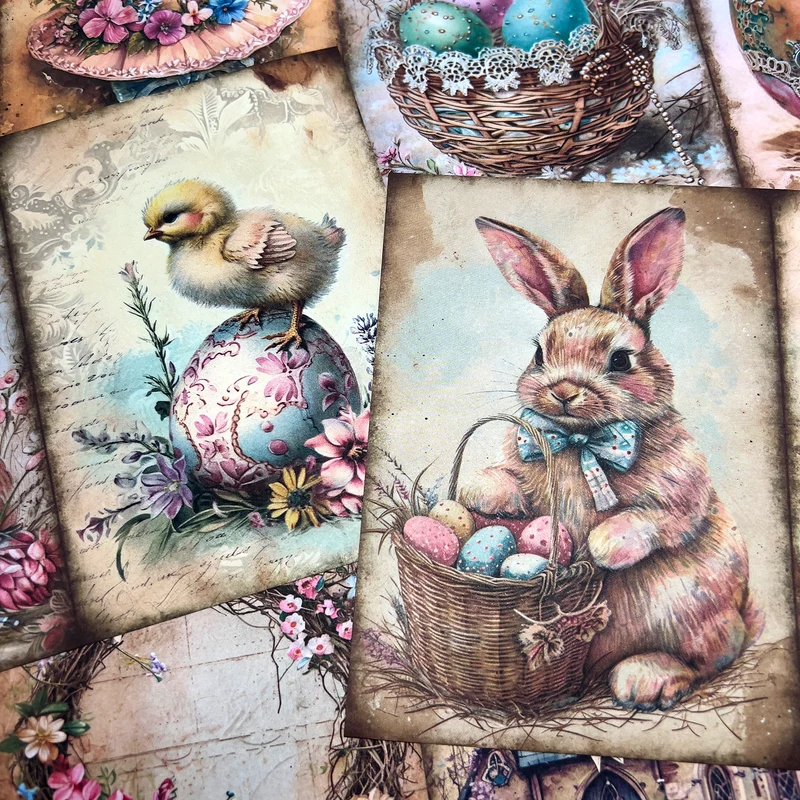 [Healing Easter Egg Scrapbook] A5 Size Handicraft Paper Vigus16 Healing Easter Egg Rabbit Description Garbage Diary Magazine Scrapbook