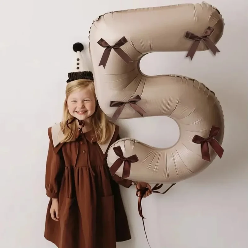 1Pc Large 32inch Number Balloons 0 1 2 3 4 5 6 7 8 9 Years Old Balloons for Kid Boy Girls Birthday Party Baby Shower Decorations
