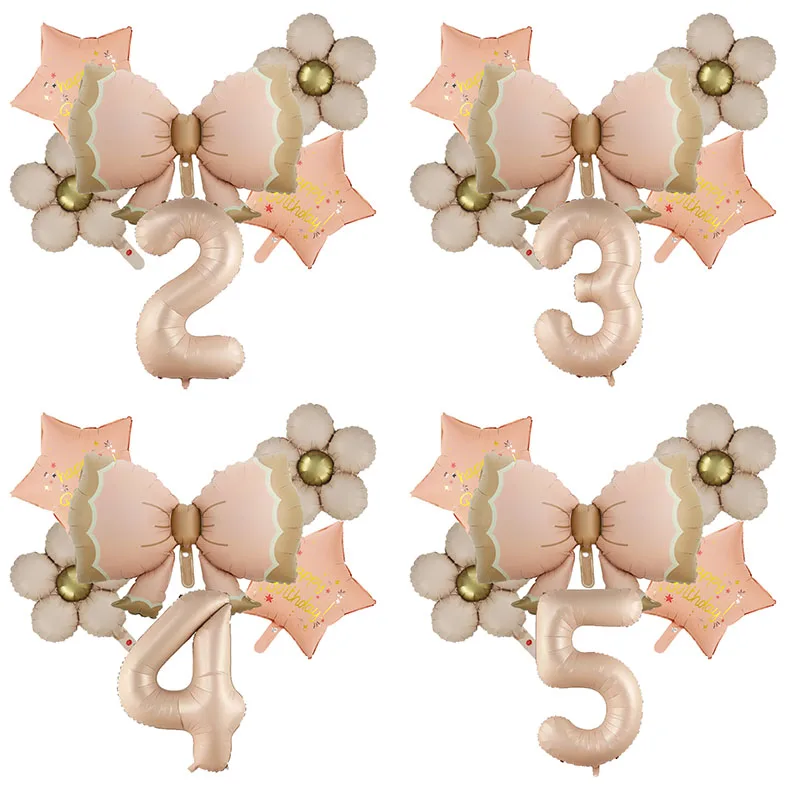 Butterfly Balloons 2 3 4 5th Birthday Decor for Girls Pink Butterfly Foil Balloons for Butterfly Themed Party Wedding Decors