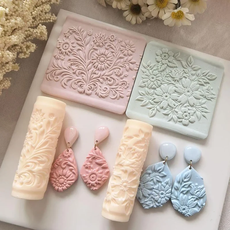 Clay Texture Roller Multifunctional Ideal Gift Reusable Elegant Easy to Clean Lightweight Pottery Pattern Roller for Arts Crafts