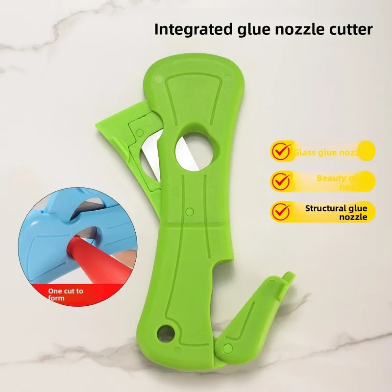 1PC Heavy-Duty Manual Glue Nozzle Trimmer & Cutter - All-in-One Adjustable Adhesive Tip Cutter with Blade, Portable DIY Plastic