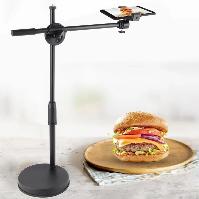 Photography Phone Stand Desktop Photography Phone Holder Bracket Arm Bracket Stand for Photo Video Shooting Fill Light