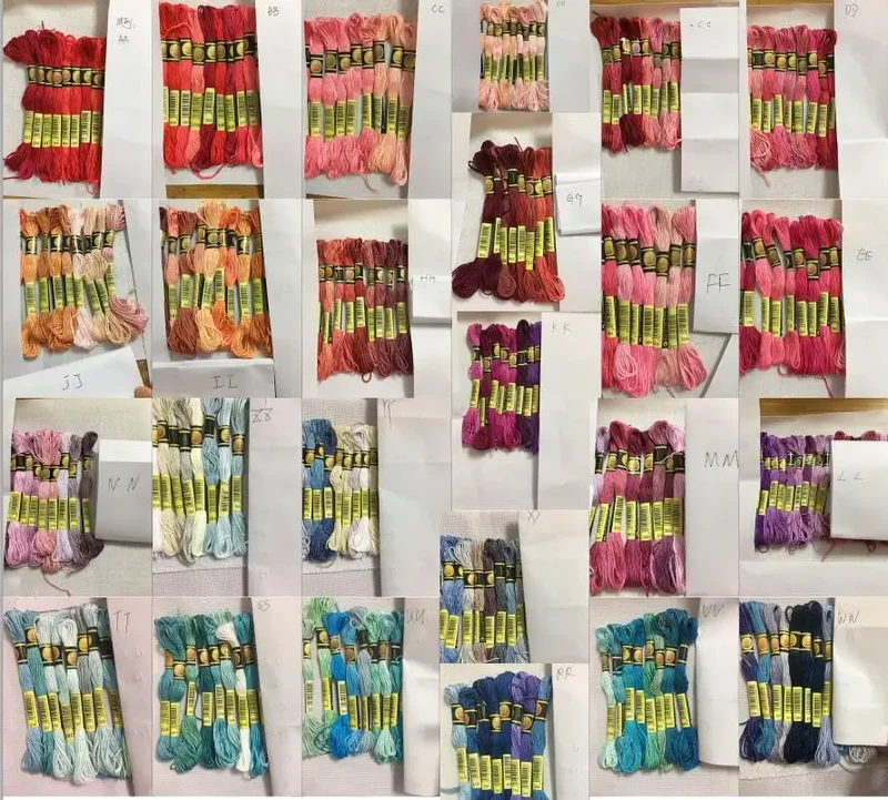 oneroom 8 pieces cross stitch different color threads / cross stitch embroidery thread / Custom threads colors 11