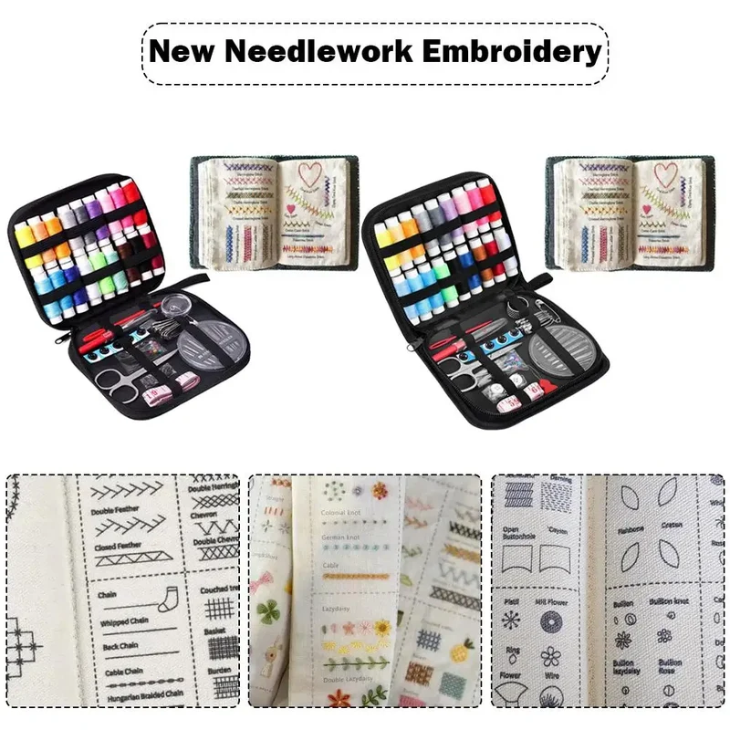 New Embroidery Needlework Book - Linen DIY Needlework Page Book Creative Handcraft Crafting Guide Notebook