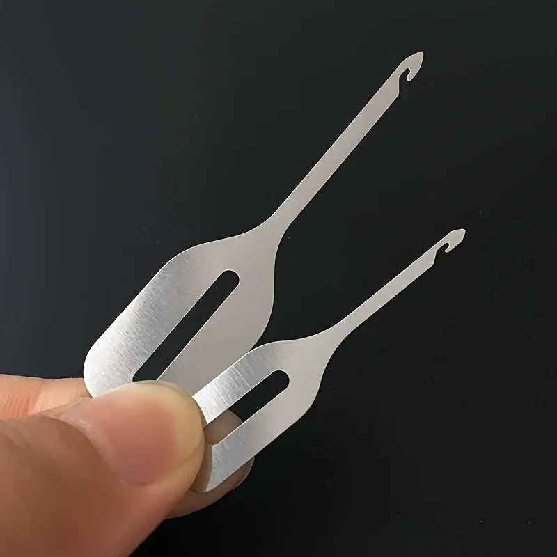 4 Pieces of Stainless Steel Quick Threading Machine Embroidery Sewing Accessories DIY Hand Woven Cross Stitch Threading Tool