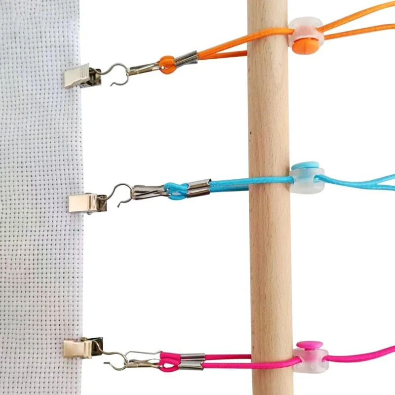 2024 Simple Removble Large Size Cross Stitch Side Tensioners Clips Set Durable Embroidery Tools Accessories Sewing Gadgets