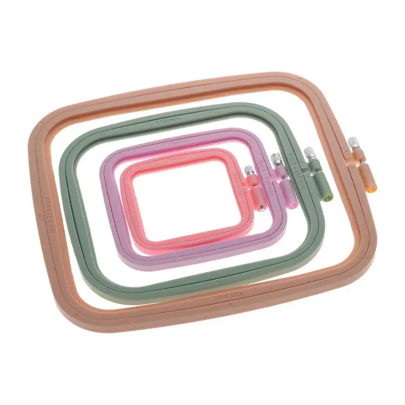 Adjustable Hoop Ring Needlework Square Hand Kit Sewing Tools Embroidery Hoops Cross Stitch Art Craft