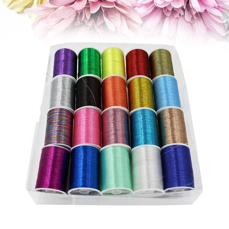 Cross Thread Set Hand Embroidery Kits Quilting Sewing Machine Metallic Thread Polyester Spools Needlework