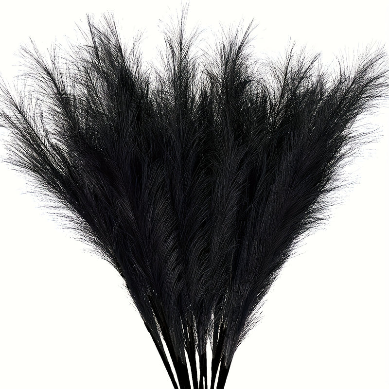 18pcs Artificial Plant Pampas Grass, 21.6in/55cm Faux Plant Vase Flower Arrangement, Fall Family Kitchen Bohemian Decoration Festival Wedding Party Decoration Atmosphere Props