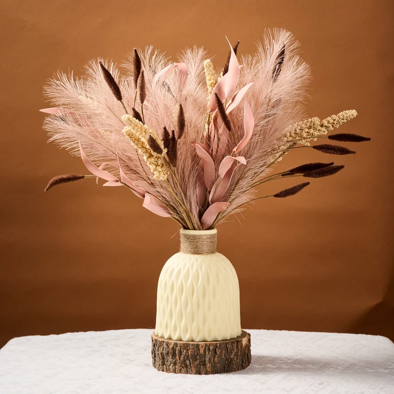 3pcs Bundles, 16.93inch (about 43cm), Artificial Dandelion Reed, Artificial Orchid, Artificial Flower, Decoration, Fluffy, Artificial Simulation Plant, Home Decoration, Vase Decoration, Wedding Party, Bedroom Decoration, Harv